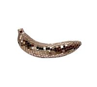 Oaqmvgin Boule disco en forme de banane pour décoration d'intérieur, table | Un cadeau élégant pour les hôtes, cette boule disco or rose illumine les maisons avec des reflets dynamiques pour les nuits