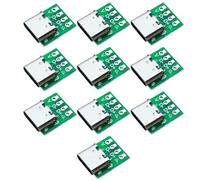 Oaqmvgin Carte PCB USB Type-C 16 broches pour prototypage de test de | Parfaite pour le prototypage et les configurations en laboratoire, cette carte PCB USB-C 16 broches prend en charge les