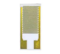 Oaqmvgin Gold Electrode Lot de 15 paires de chauffages capteurs, 0,1 mm | Kit prêt à l'emploi avec électrodes fourchues transparentes en 5 pièces ; comprend un substrat en alumine et un placage or