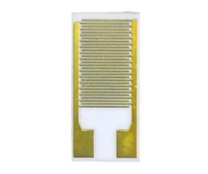Oaqmvgin Gold Electrode Lot de 15 paires de chauffages capteurs, 0,1 mm | Kit prêt à l'emploi avec électrodes fourchues transparentes en 5 pièces ; comprend un substrat en alumine et un placage or