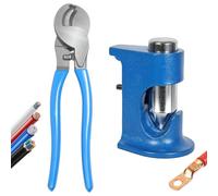 Oaqmvgin Kit coupe-câble avec pince à sertir robuste pour une utilisation | Design de sécurité anti-pincement avec poignées isolées en PVC souple protégeant les doigts tout en offrant des coupes nettes