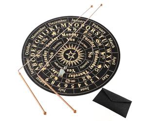 Oaqmvgin Kit de baguettes de radiesthésie en cuivre avec pendule de | Kit de radiesthésie en cuivre prêt à offrir avec tapis en bois classique et pendule, idéal pour les explorations spirituelles
