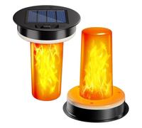 Oaqmvgin Lot de 2 lampes solaires de rechange pour lanternes, marche/arrêt | Le dessus solaire marche/arrêt automatique se recharge à la lumière du jour, puis fournit 8 à 12 heures de lueur chaude et
