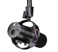 Oaqmvgin Microphone dynamique USB XLR pour enregistrement PC et streaming | L'isolation des chocs réduit les vibrations du bureau et le bruit mécanique ; le routage USB/XLR permet de configurer les