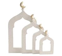 Oaqmvgin Ornements de style islamique rehaussent le bureau et la table | Présentoir polyvalent pour bureau, table basse ou manteau de cheminée, fabriqué en résine avec des géométriques détaillées