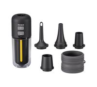 Oaqmvgin Pompe à air gonflable portable compacte USB Charge LED Camp Light | La batterie intégrée de 2000 mAh alimente le gonflage ; le chargement USB vous permet de rester prêt pour les camps et les