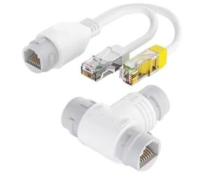 Oaqmvgin Répartiteur PoE 2 en 1 pour caméra IP Câble adaptateur pour | Le design prend en charge les caméras de sécurité IP sur les courts et moyens courts, jusqu'à 100 m, avec un boîtier compact