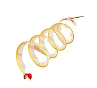 Oaqmvgin Tunnel en spirale pour chat avec double extrémité pour chats | Tunnel en spirale pour chat avec double accès aux extrémités et cibles suspendues qui transforme le jeu en une chasse infinie