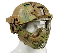 OAREA Casque détachable Rapide de Camouflage de Paintball TPU avec Le Masque de Masque