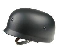OAREA Casque en Acier Allemand de la Seconde Guerre Mondiale Fallschirmjager M38 avec Casque en Cuir Doublure de Casque de Parachutiste Boue de la Seconde Guerre Mondiale Casque Allemand de M38