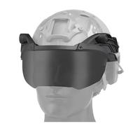 OAREA Casque Tactique à Lunettes, Masque de Protection à Rabat Rapide for Airsoft, Coupe-Vent, antibuée, CS Wargame(BK)