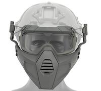 OAREA Fast Casque Lunettes de Protection Lunettes avec Masque Amovible Convient à la fête de l'airsoft Paintball Halloween