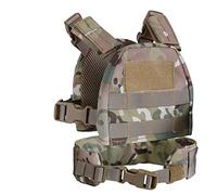 OAREA Gilets de Chasse en Plein air Enfants Mini Airsoft Gilet de Chasse Tactique avec Ceinture de Patrouille Gilet de Combat Molle XS/S pour Enfants 2-6 Ans