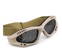 OAREA Lunettes de Soleil Tactiques Lunettes de Soleil de Protection extérieure avec Treillis métallique en Acier pour CS War Game Airsoft Paintball Safety Eyewear