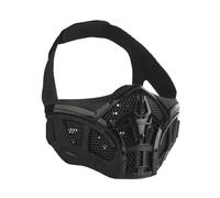 OAREA Masque Demi-Masque Tactique Respirant for Airsoft, Paintball, Cosplay, Halloween(BK)