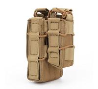 OAREA Molle Tactique Haut Ouvert Double Étage Double Fusil Pistolet Pochette Pochette Cartouche Clip Pochette Sac De Chasse Accessoires