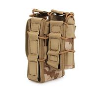 OAREA Molle Tactique Haut Ouvert Double Étage Double Fusil Pistolet Pochette Pochette Cartouche Clip Pochette Sac De Chasse Accessoires