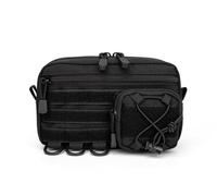 OAREA Sac de Poitrine Tactique Molle, Ceinture, Sac Banane, Pochette Utilitaire de Premiers Secours, Petite Sacoche de randonnée(BK)