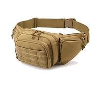 OAREA Sac de Taille Tactique étui à Pistolet Molle Militaire Combat Taille Sac Banane Utilitaire Sac à bandoulière en Nylon for la Chasse Camping (Color : TBP003-T)