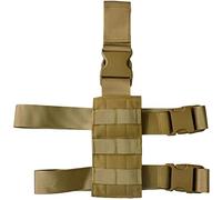 OAREA Tactical Molle Drop-Jambe Gun Holster Plateforme Universal Magazine Poux de Cuisse de Cuisse Adaptateur Panneau de Chasse à Version Rapide (Color : TBLB15-T, Size : M)