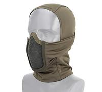 OAREA Tactique Airsoft Paintball Plein Visage en Acier Maille Masque Polyester Balaclava Chasse CS Masque Vélo Casque De Protection Doublure Cap