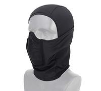 OAREA Tactique Airsoft Paintball Visage Complet Masque en Acier Masque Polyester Balaclava Chasse CS Masque Vélo Protection Casque Doublure Casque