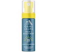 Oars + Alps Brume visage et cuir chevelu SPF 35 Protection solaire Lumière bleue Été éclaboussures d'eau et sueur 50 ml