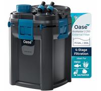 OASE BioMaster 2 250 Filtre à cartouche pour aquarium - Filtre externe avec préfiltre EasyClean - Performance silencieuse - Eau douce et salée, jusqu'à 250 litres