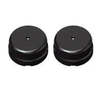 OASHISU 2 pièces Boîte de dérivation en porcelaine pour systèmes à 4 trous pour entrée/sortie du câble. Couvre-câbles et cache-fils en céramique couleur Noir, Ø 78 mm Prof. 35 mm
