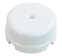 OASHISU Boîte de dérivation en porcelaine pour systèmes à 4 trous pour entrée/sortie de câble. Couvre-câbles et cache-fils en céramique couleur blanche, Ø 78 mm Prof. 35 mm