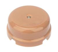 OASHISU Boîte de dérivation en porcelaine pour systèmes à 4 trous pour entrée/sortie du câble. Couvre-câbles et cache-fils en céramique couleur Bronze, Ø 78 mm Prof. 35 mm