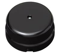 OASHISU Boîte de dérivation en porcelaine pour systèmes à 4 trous pour entrée/sortie du câble. Couvre-câbles et cache-fils en céramique couleur Noir, Ø 78 mm Prof. 35 mm