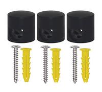 OASHISU Déclencheur de plafond pour câbles électriques en aluminium, dérouleur à plafond, dérouleur de câble électrique, dérouleur lustre, crochet de plafond ou mur, 3 pièces (noir)