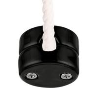 OASHISU Lot de 4 broches murales et de plafond en deux parties en porcelaine marron pour câble textile, fixation au plafond, balançoire singe, support de câble pour lampe DIY avec vis et chevilles