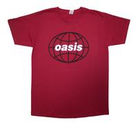 Oasis 1998 World Tour - South America (Back Print) Red L T-shirt
