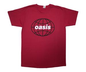 Oasis 1998 World Tour - South America (Back Print) Red M T-shirt