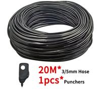 Oasis 5-100M jardin 3/5mm tuyau d'arrosage 1/8 ''tuyau en PVC Micro tube d'irrigation goutte à goutte arroseur avec perforateur pour balcon serre - Type KSL01-KIT260-20M