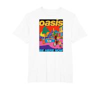 Oasis - Be Here Now Colour T-Shirt, Homme Grandes Tailles, Blanc, 4X Tall