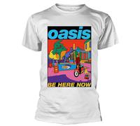 Oasis 'Be Here Now Illustration' (Blanc) T-Shirt - NOUVEAU ET OFFICIEL