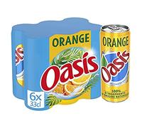 Oasis Boisson aux Fruits et à L'Eau de Source Orange, 6 x 330ml
