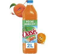 OASIS - Boisson fruitée Savoureuse Pêche Abricot, Bouteille 2L - Lot de 2