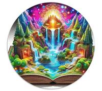 Oasis d’Imagination Puzzle Rond De 1000 Pièces pour Landschaft Unique Réduction du Stress Activité Familiale 1000pcs (67.5x67.5cm)