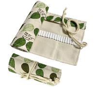 Oasis d'artiste : étui à crayons à motifs de feuilles et de fleurs, rangement en toile pour crayons et trousse de voyage pour des escapades
