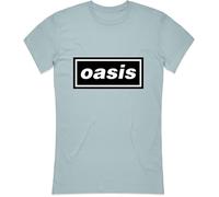 Oasis 'Decca Logo' (Bleu) T-shirt ajusté pour Femmes - NOUVEAU ET OFFICIEL