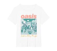 Oasis - Definitely Maybe Pink T-Shirt, Femme Grandes Tailles, Blanc, 6X