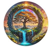 Oasis Fantastique Puzzle Rond De 1000 Pièces pour Adultes Filles Décoration Bricolage Classiques Parfait Encastrement Qualité Supérieure' Impossible Difficile 1000pcs (67.5x67.5cm)