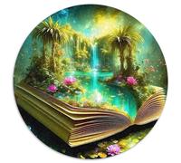Oasis Fantastique Puzzle Rond De 1000 Pièces pour Adultes Filles Inspirational Voyage Célèbres Unique Décompression Impossible' Pression Réduite Familial 1000pcs (67.5x67.5cm)