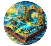 Oasis Fantastique Puzzle Rond De 1000 Pièces pour Scenery Qualité Premium Artistique Art Relaxation Réduction du Stress 1000pcs (67.5x67.5cm)