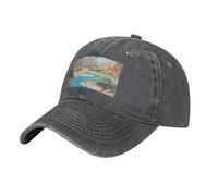 Oasis in The Desert Casquette de baseball en denim pour adulte Noir Confortable Respirant Léger pour un usage quotidien, Bruyère profonde, taille unique