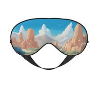 Oasis in The Desert Prints Masque pour les yeux double face réglable bloquant la lumière et respirant, adapté pour le repos et les voyages.